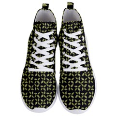 Leaves Motif Random Print Pattern Men s Lightweight High Top Sneakers by dflcprintsclothing