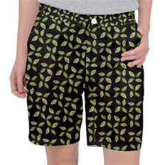 Leaves Motif Random Print Pattern Pocket Shorts by dflcprintsclothing