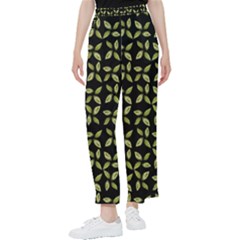 Leaves Motif Random Print Pattern Women s Pants  by dflcprintsclothing