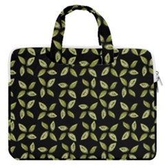 Leaves Motif Random Print Pattern Macbook Pro 13  Double Pocket Laptop Bag by dflcprintsclothing