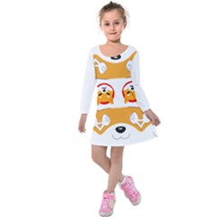 IM Fourth Dimension Colour 100 Kids  Long Sleeve Velvet Dress