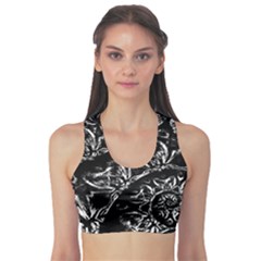 Skeletal Fractals Sports Bra by MRNStudios