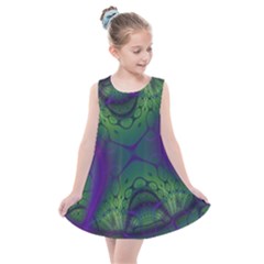 Abstract Fractal Art Pattern Kids  Summer Dress by Ravend