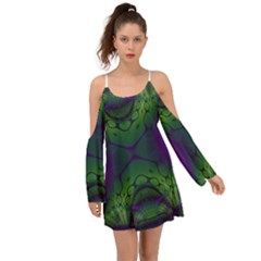 Abstract Fractal Art Pattern Boho Dress by Ravend