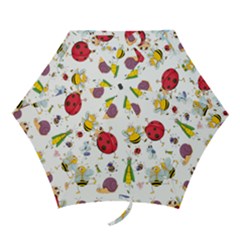 Cute Cartoon Insects Seamless Background Mini Folding Umbrellas