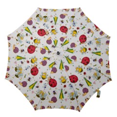 Cute Cartoon Insects Seamless Background Hook Handle Umbrellas (small)