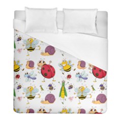 Cute Cartoon Insects Seamless Background Duvet Cover (full/ Double Size)