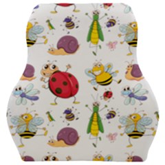 Cute Cartoon Insects Seamless Background Car Seat Velour Cushion 