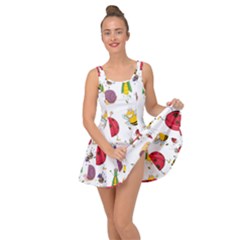 Cute Cartoon Insects Seamless Background Inside Out Casual Dress