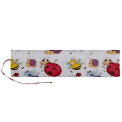 Cute Cartoon Insects Seamless Background Roll Up Canvas Pencil Holder (l)