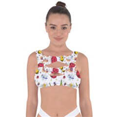 Cute Cartoon Insects Seamless Background Bandaged Up Bikini Top