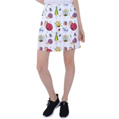 Cute Cartoon Insects Seamless Background Tennis Skirt