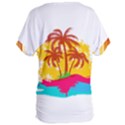 Holiday Tropical Elements Leaf Orange Women s Oversized Tee View2