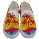 Holiday Tropical Elements Leaf Orange Men s Canvas Slip Ons View1