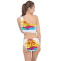 Holiday Tropical Elements Leaf Orange Spliced Up Two Piece Swimsuit View2