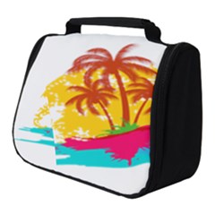 Holiday Tropical Elements Leaf Orange Full Print Travel Pouch (small)