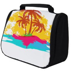 Holiday Tropical Elements Leaf Orange Full Print Travel Pouch (big)