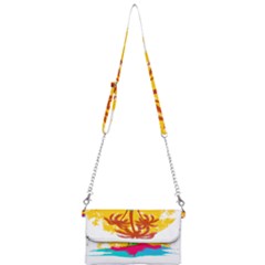 Holiday Tropical Elements Leaf Orange Mini Crossbody Handbag