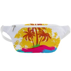 Holiday Tropical Elements Leaf Orange Waist Bag 