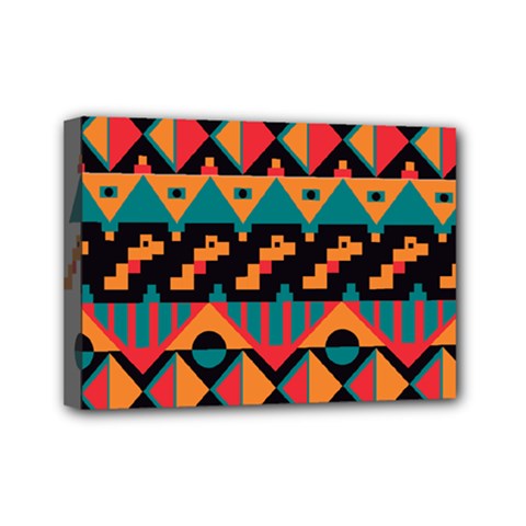 Tribal Pattern Seamless Border Mini Canvas 7  X 5  (stretched)