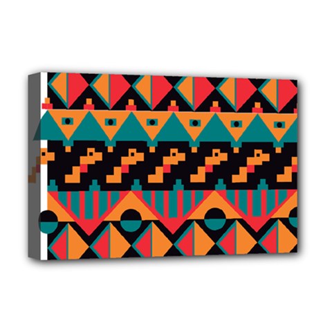 Tribal Pattern Seamless Border Deluxe Canvas 18  X 12  (stretched)