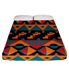 Tribal Pattern Seamless Border Fitted Sheet (california King Size)