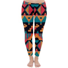 Tribal Pattern Seamless Border Classic Winter Leggings