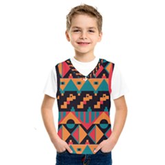 Tribal Pattern Seamless Border Kids  Basketball Tank Top by Jancukart