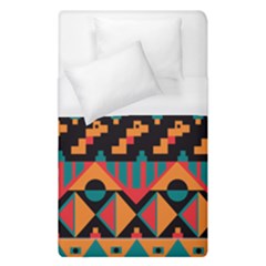 Tribal Pattern Seamless Border Duvet Cover (single Size) by Jancukart