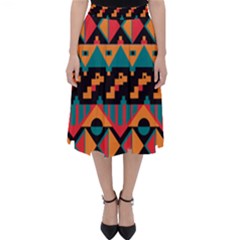 Tribal Pattern Seamless Border Classic Midi Skirt by Jancukart