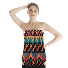 Tribal Pattern Seamless Border Strapless Top by Jancukart