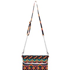 Tribal Pattern Seamless Border Mini Crossbody Handbag