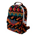 Tribal Pattern Seamless Border Flap Pocket Backpack (Large) View1