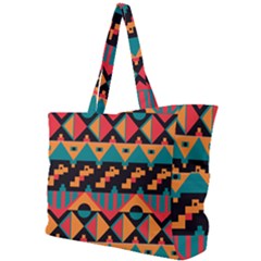 Tribal Pattern Seamless Border Simple Shoulder Bag