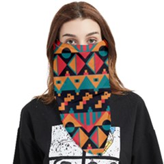 Tribal Pattern Seamless Border Face Covering Bandana (triangle)