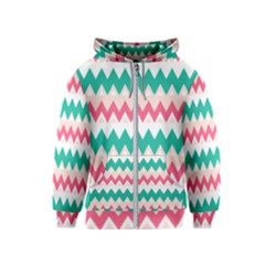 Zigzag Pattern Kids  Zipper Hoodie