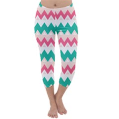 Zigzag Pattern Capri Winter Leggings 