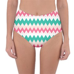 Zigzag Pattern Reversible High-waist Bikini Bottoms