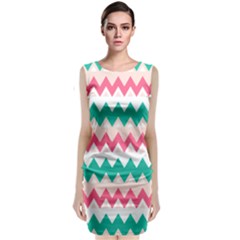 Zigzag Pattern Classic Sleeveless Midi Dress