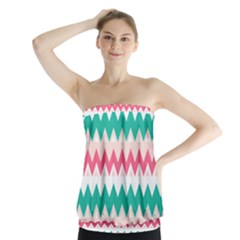 Zigzag Pattern Strapless Top