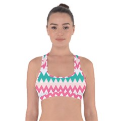 Zigzag Pattern Cross Back Sports Bra