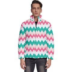 Zigzag Pattern Men s Puffer Bubble Jacket Coat by Jancukart