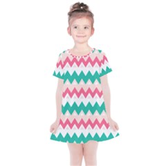 Zigzag Pattern Kids  Simple Cotton Dress by Jancukart