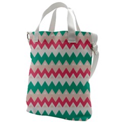 Zigzag Pattern Canvas Messenger Bag by Jancukart