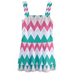 Zigzag Pattern Kids  Layered Skirt Swimsuit