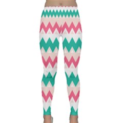 Zigzag Pattern Lightweight Velour Classic Yoga Leggings