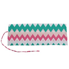 Zigzag Pattern Roll Up Canvas Pencil Holder (s)