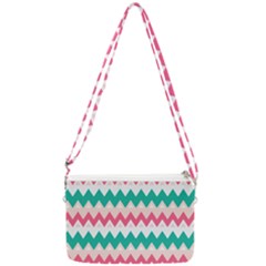 Zigzag Pattern Double Gusset Crossbody Bag