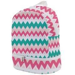 Zigzag Pattern Zip Bottom Backpack