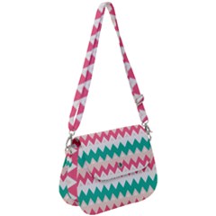 Zigzag Pattern Saddle Handbag